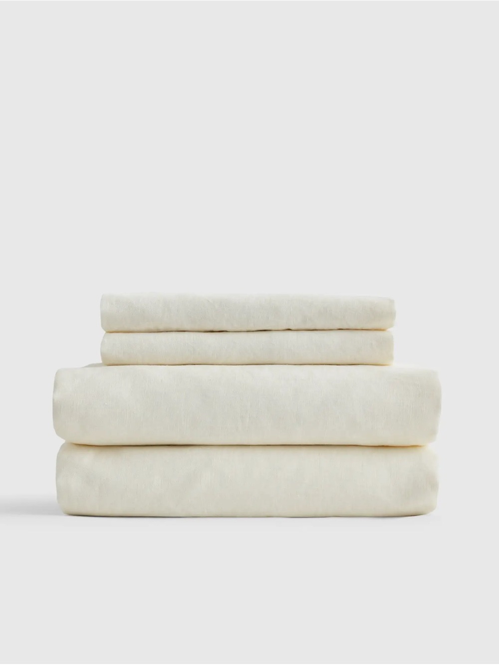 Quince 100% Organic Cotton Sheet Set KING size IVORY - NEW